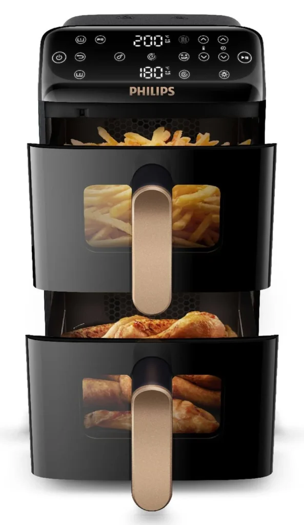 philips 4000 series stacked dual basket air fryer na462 70 dual air fryer australia